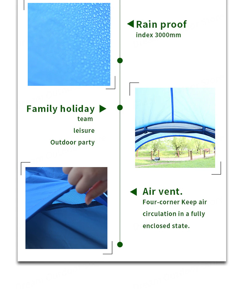 Cheap Goat Tents HUI LINGYANG Throw Pop Up Tent 4 6 Person Outdoor Automatic Tents Double Layers Large Family Tent Waterproof Camping Hiking Tent Tents 